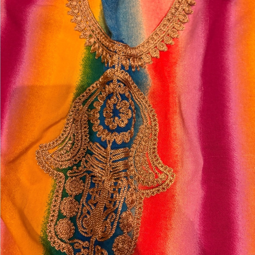 3/15$ Colorful Striped Kaftan Dress - Picture 3 of 3